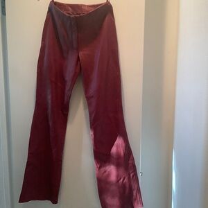 Vintage Red Leather Pants